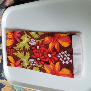Autumn leaves linen hand towel